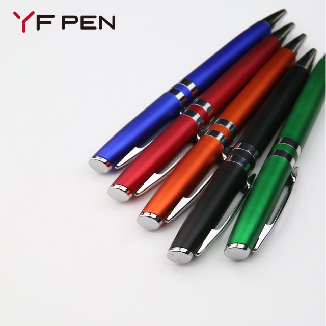 Metallic Color Metal Clip Plastic Promotional Business High Quality Writing Pens