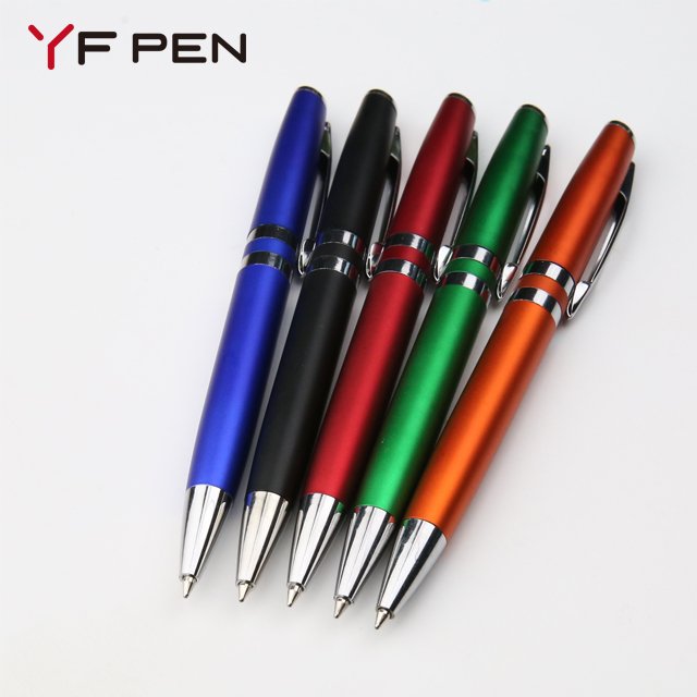 Metallic Color Metal Clip Plastic Promotional Business High Quality Writing Pens