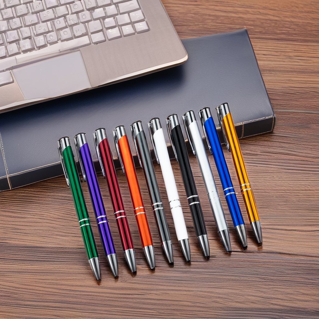 Hot Selling Custom Logo Engraved Soft Touch Screen Stylus Ballpoint Pen 1.0mm Writing Width Personalized Promotional Metal Pen