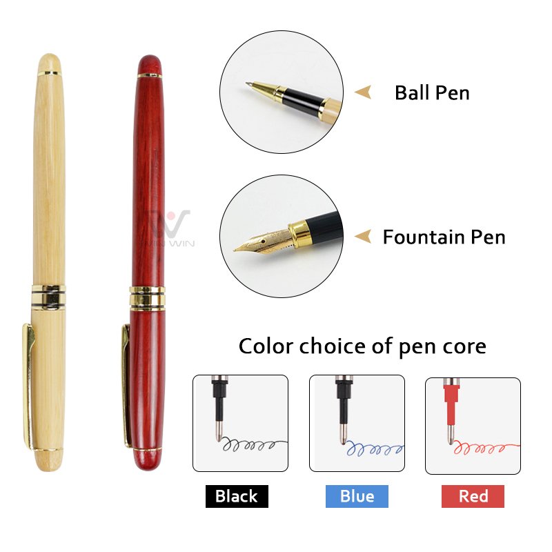 1.0mm Refill Black Ink Writing Pens Luxury Office Stationery Cork Twist Mechanism Ballpoint Pen