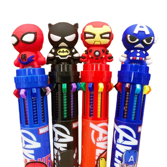 Top-Selling 0.5mm custom logo pens plastic promotional cheapest plastic Multi-Colored ink ballpoint pen big for Students