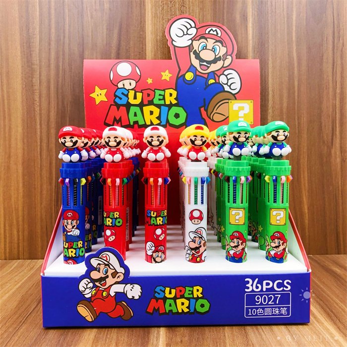 Top-Selling 0.5mm custom logo pens plastic promotional cheapest plastic Multi-Colored ink ballpoint pen big for Students