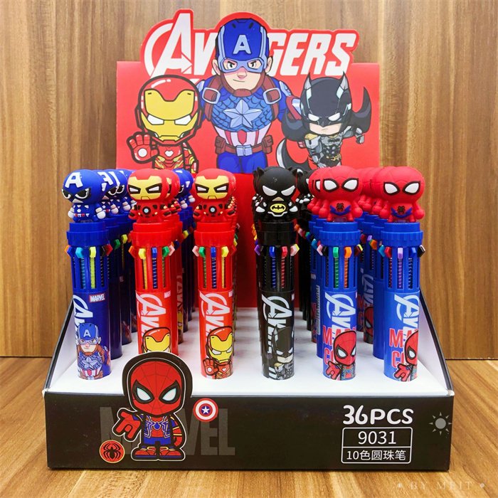 Top-Selling 0.5mm custom logo pens plastic promotional cheapest plastic Multi-Colored ink ballpoint pen big for Students