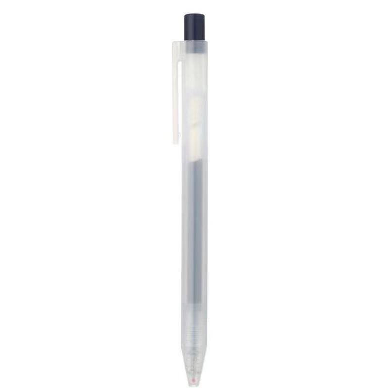 Wholesale Mu Ji Knock Type Pen High Quality School Supply Gel Ink 0.5mm MUJIs Style Gel Pen Black Blue Red Ballpoint Pen