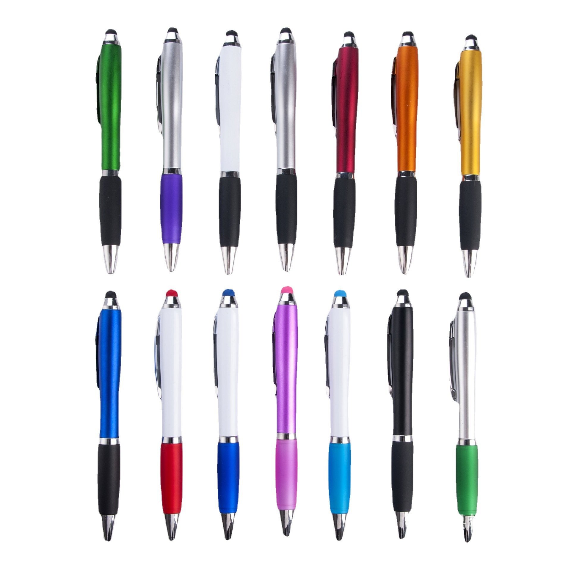 Touch Screen Capacitive Pen Neutral Signature Pen Multi Color Press Advertising Election Ballpoint Pen With Printing Logo