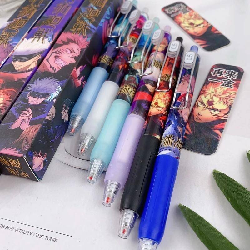 Anime Gel Pen Signature Pen 0.5mm Black Ballpoint Pen Stationery Supplies