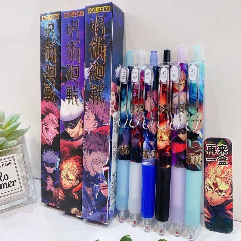 Anime Gel Pen Signature Pen 0.5mm Black Ballpoint Pen Stationery Supplies