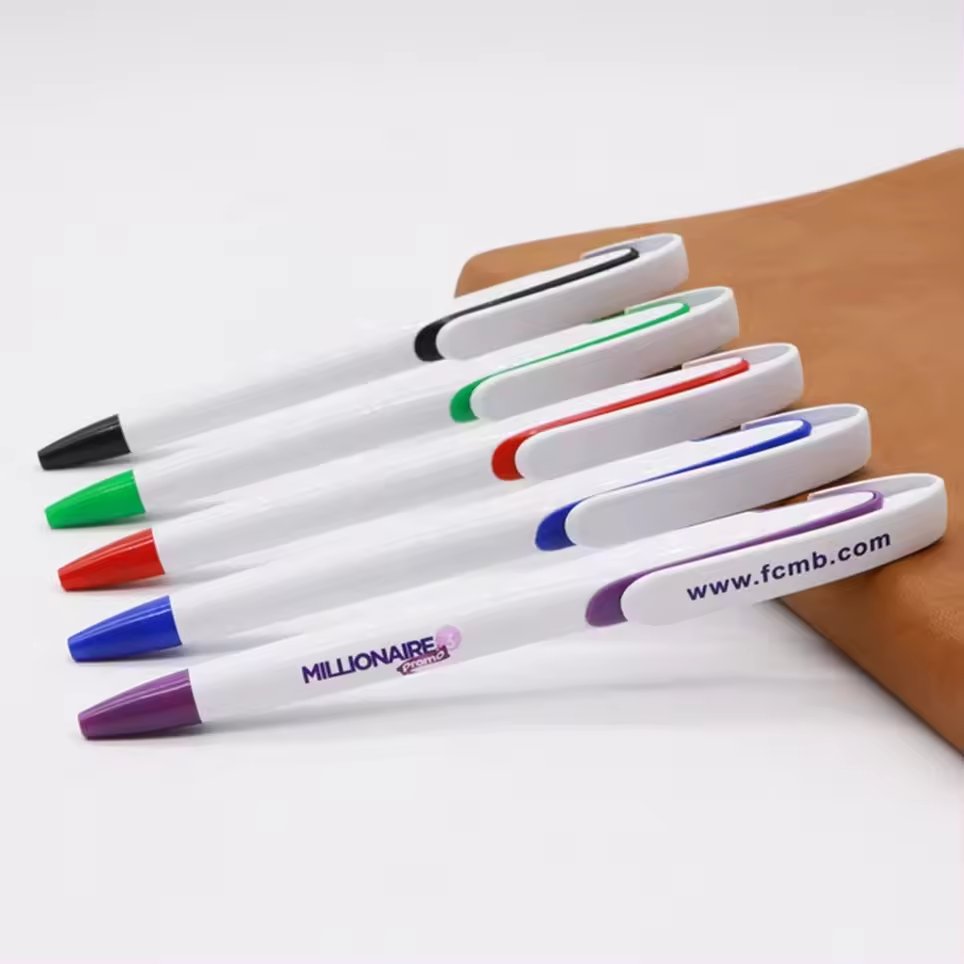 new Custom Branded Sublimation Promotional Plastic Pens Printed in White Full Color Logo for Education Ballpoint Pen