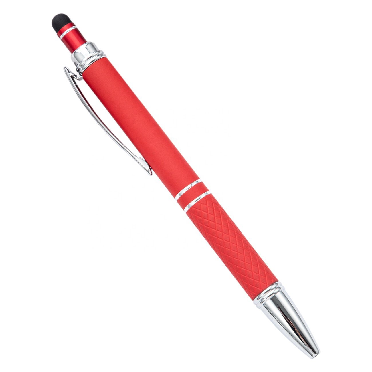 Promotional Advertising Ballpoint Pen 2 in 1 Luxury Metal Click Ball Pen Soft Touch Screen Stylus Business Metal Pen with Logo