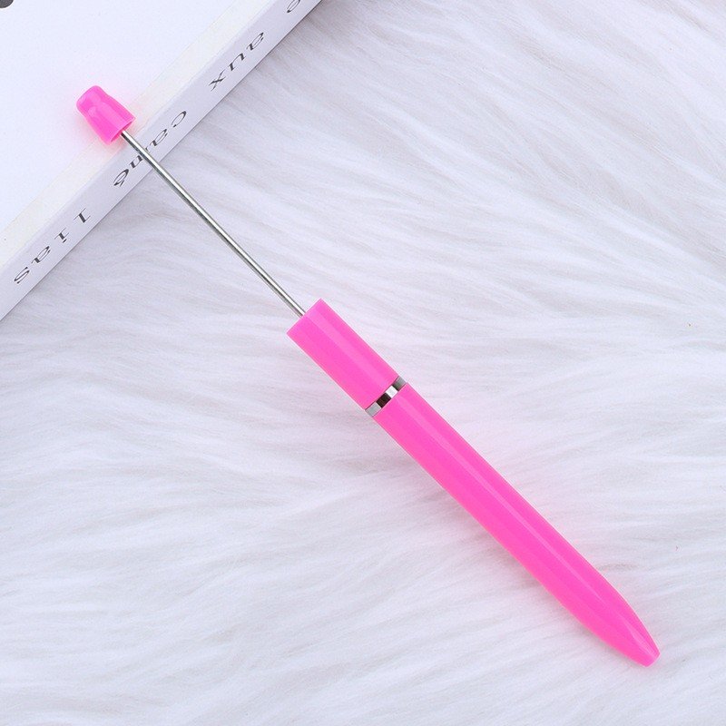 2024 new design multi color slim plastic beaded DIY pen Beadable Pen Charms Beaded Gift Ballpoint Pens For Focal Beads