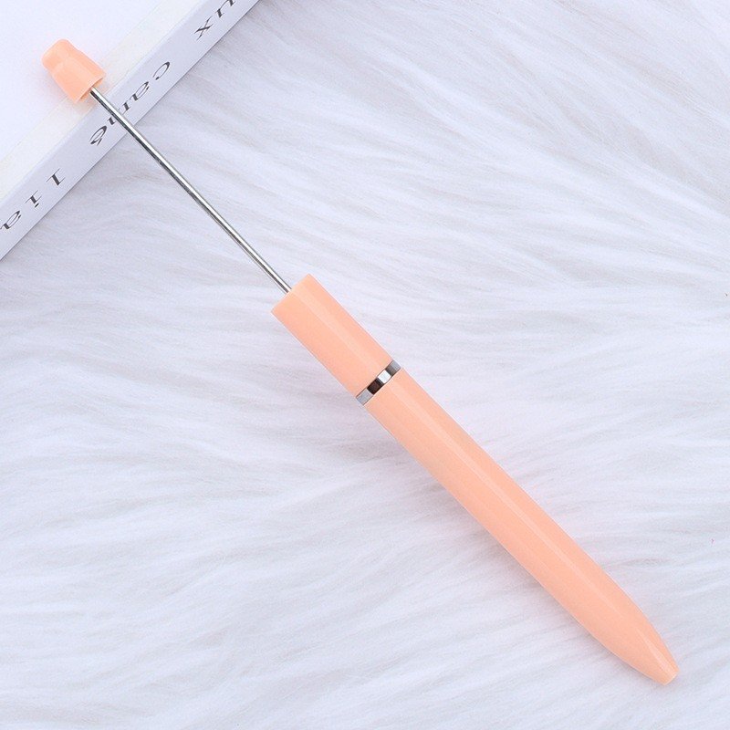 2024 new design multi color slim plastic beaded DIY pen Beadable Pen Charms Beaded Gift Ballpoint Pens For Focal Beads