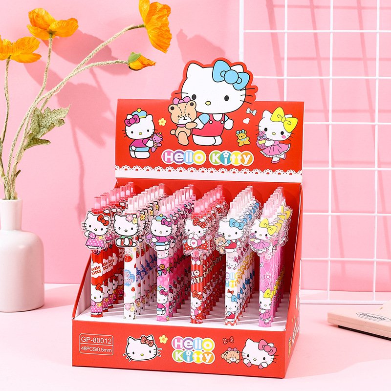 Creative Cute Family Metal Hook Press Student Cartoon Press Neutral Pen Signature Pen Black
