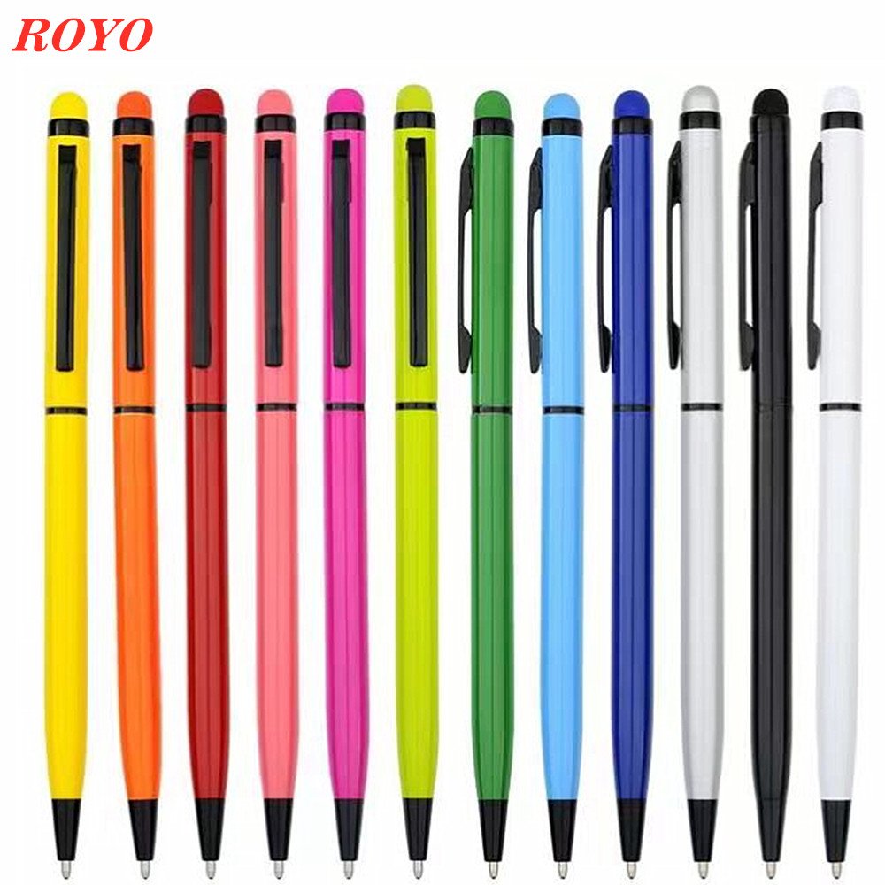 Factory Supply Metal Ballpoint Pen Custom With Customized Logo Print Stylus Screen Promotional Ball Pen Ballpoint