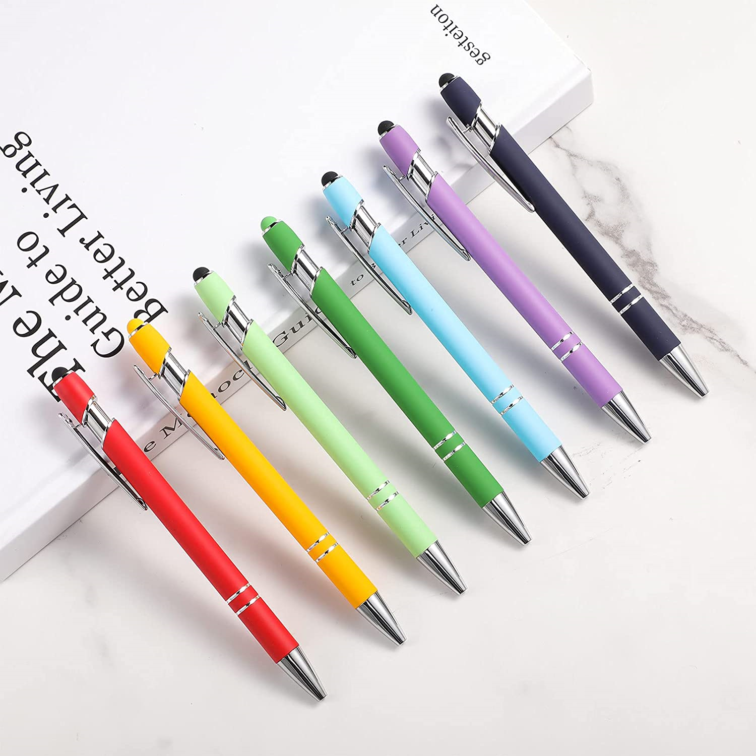 Hot Selling Promotional New Multifunction Ball Stylus Soft Touch Screen Pen 2 In 1 With Custom Logo Metal Ballpoint Pens