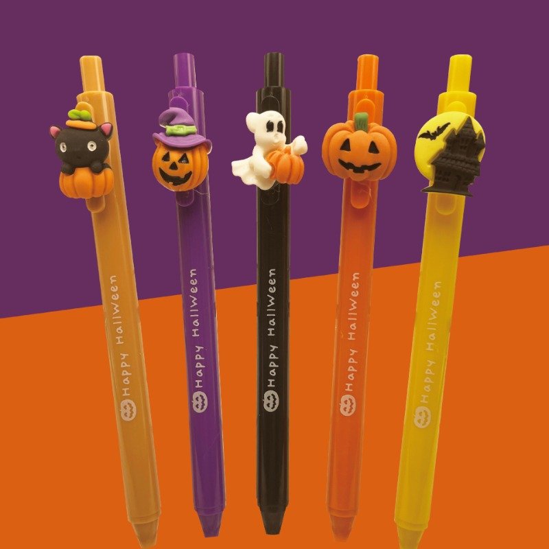 Halloween cartoon neutral pen student learning supplies wholesale cute cartoon Christmas ballpoint pen funny pumpkin pen