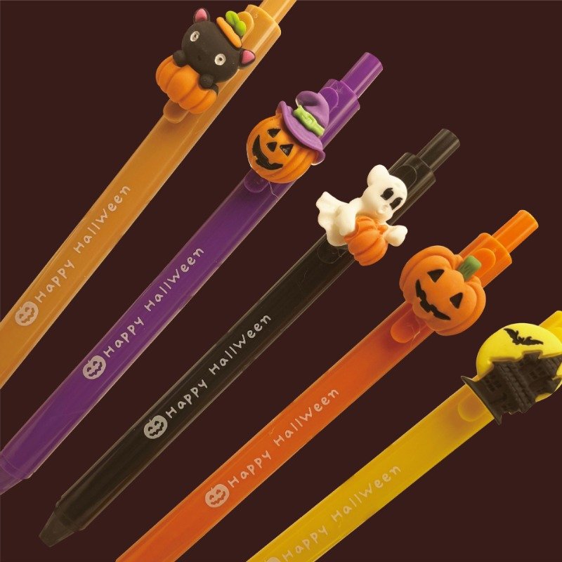 Halloween cartoon neutral pen student learning supplies wholesale cute cartoon Christmas ballpoint pen funny pumpkin pen