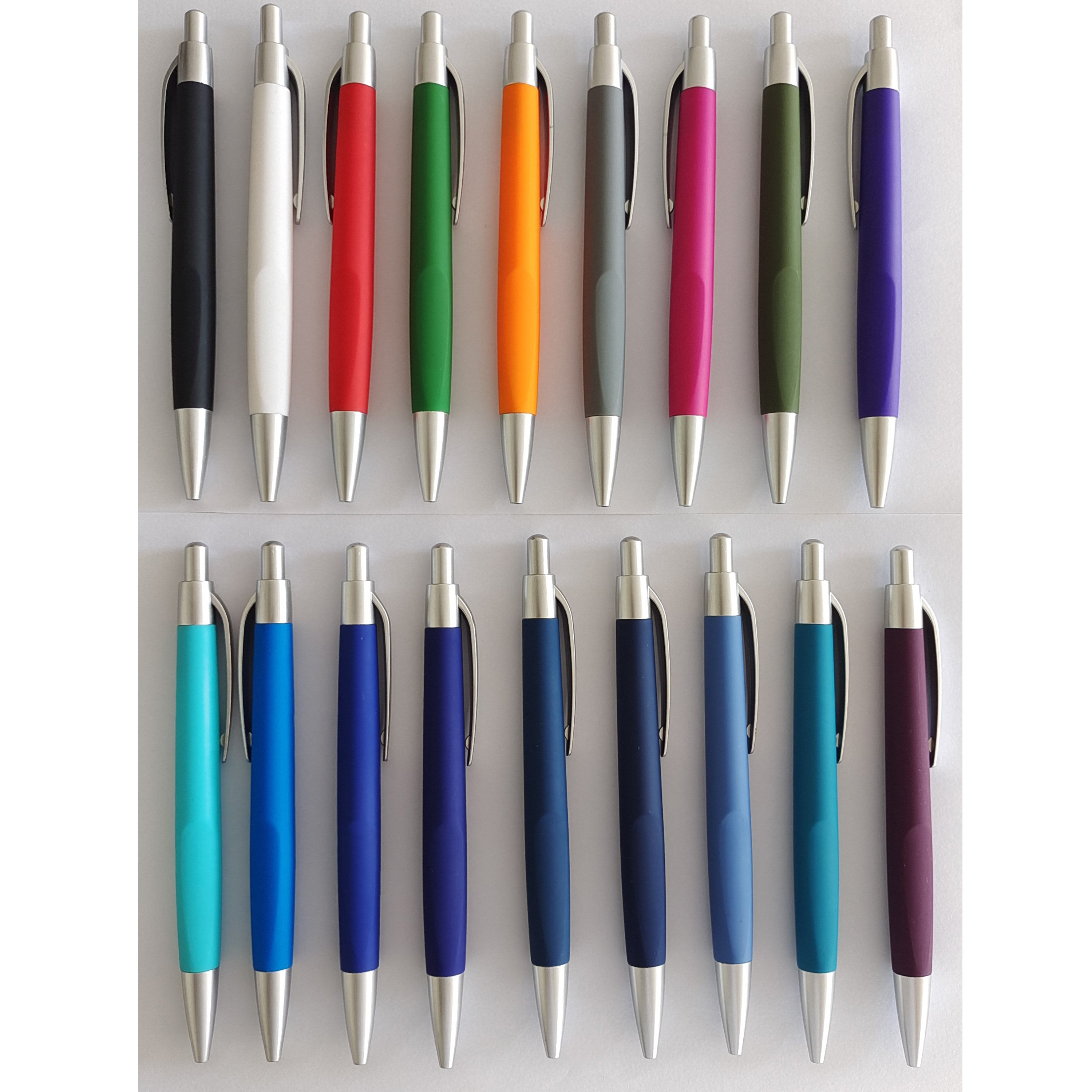 soft touch rubber custom ballpoint pens with logo plastic pen custom logo promotional click hotel pen