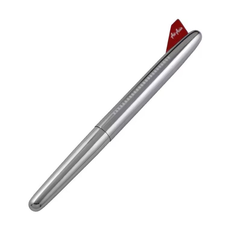 cute promotional kids chrome custom logo plane shaped ballpoint pens