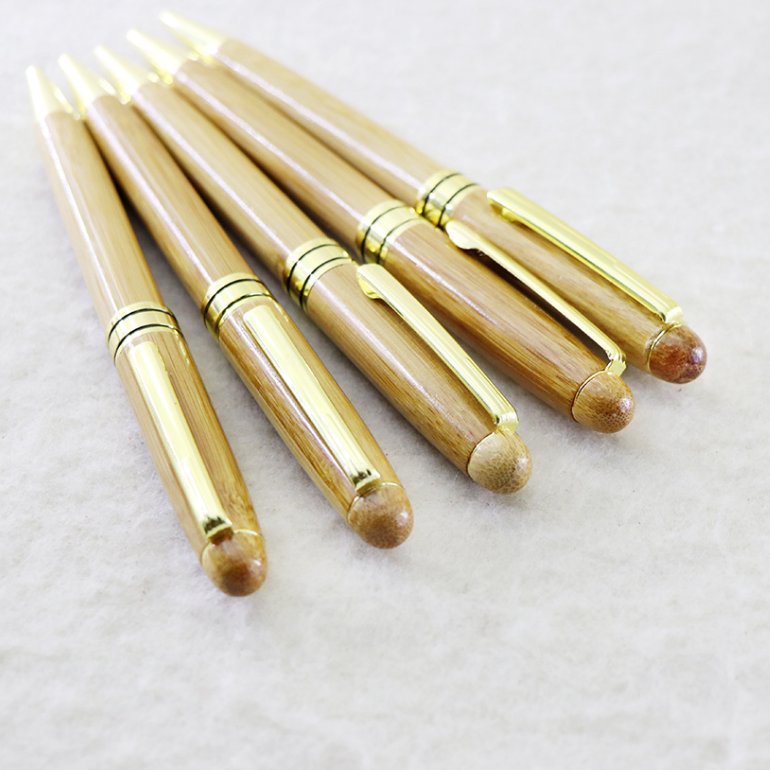 2025 ECO Customized Bamboo Pen Set Wholesale Bamboo Metal Wood Ballpoint Pen With Box