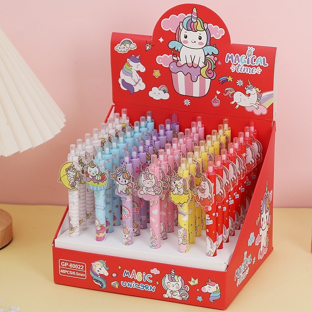 Cartoon Capibala Patch Press Neutral Pen 48 Pack Dolphin Press Neutral Pen Student Learning Stationery