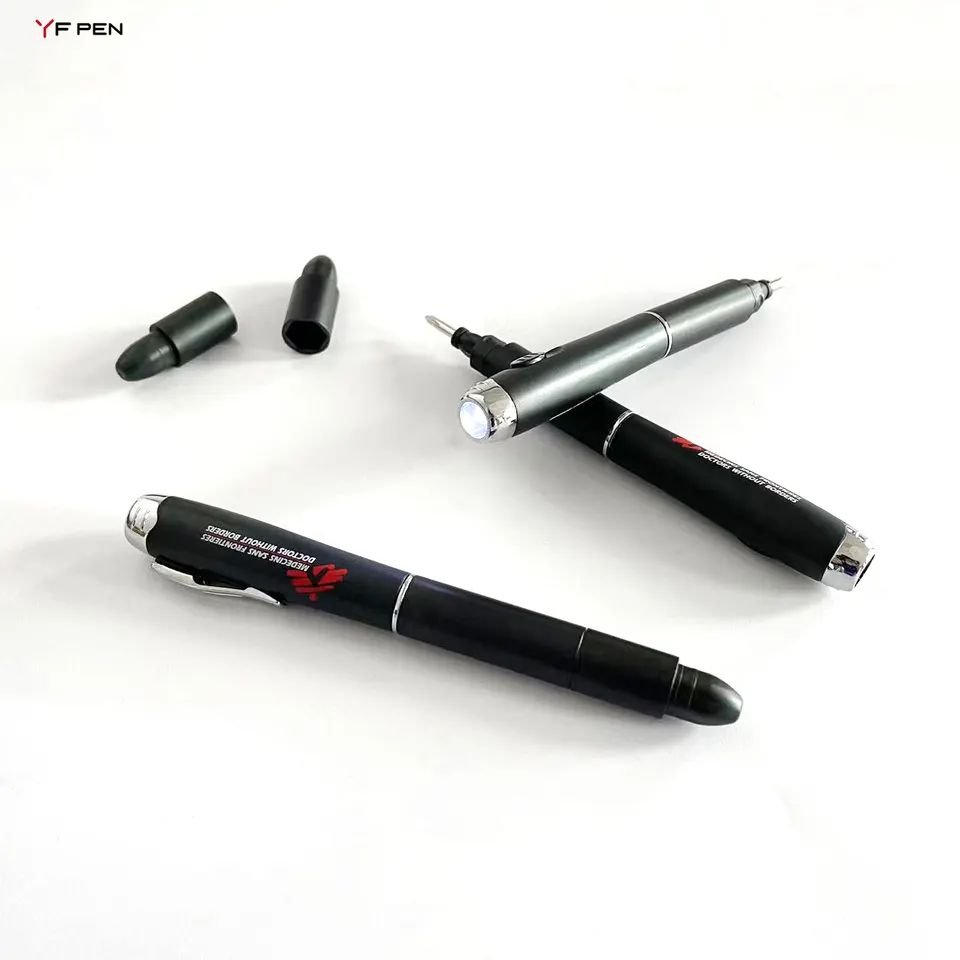 Customized LED Light Up Ballpoint Pen Light and Tool Pens with Custom Multi Tool