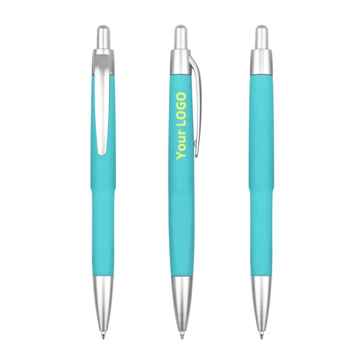Custom Plastic Rubber Coated Cheap Pen For Promotion Giveaway Gift Multicolor Pen With Custom Logo Ballpoint Pen