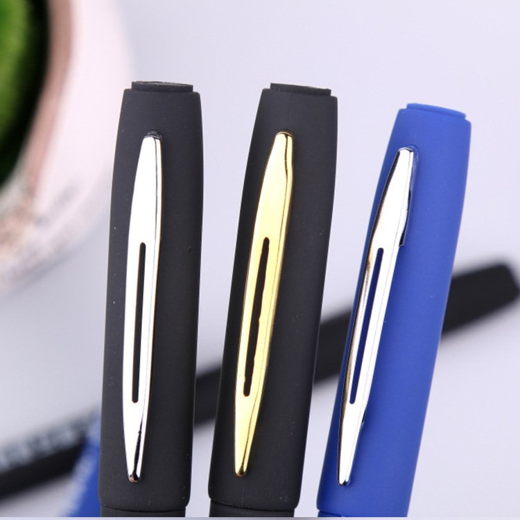 Neutral Pen Custom Stamping Advertising Pen Custom LOGO Gift Black Water Business Metal ballpoint Pen