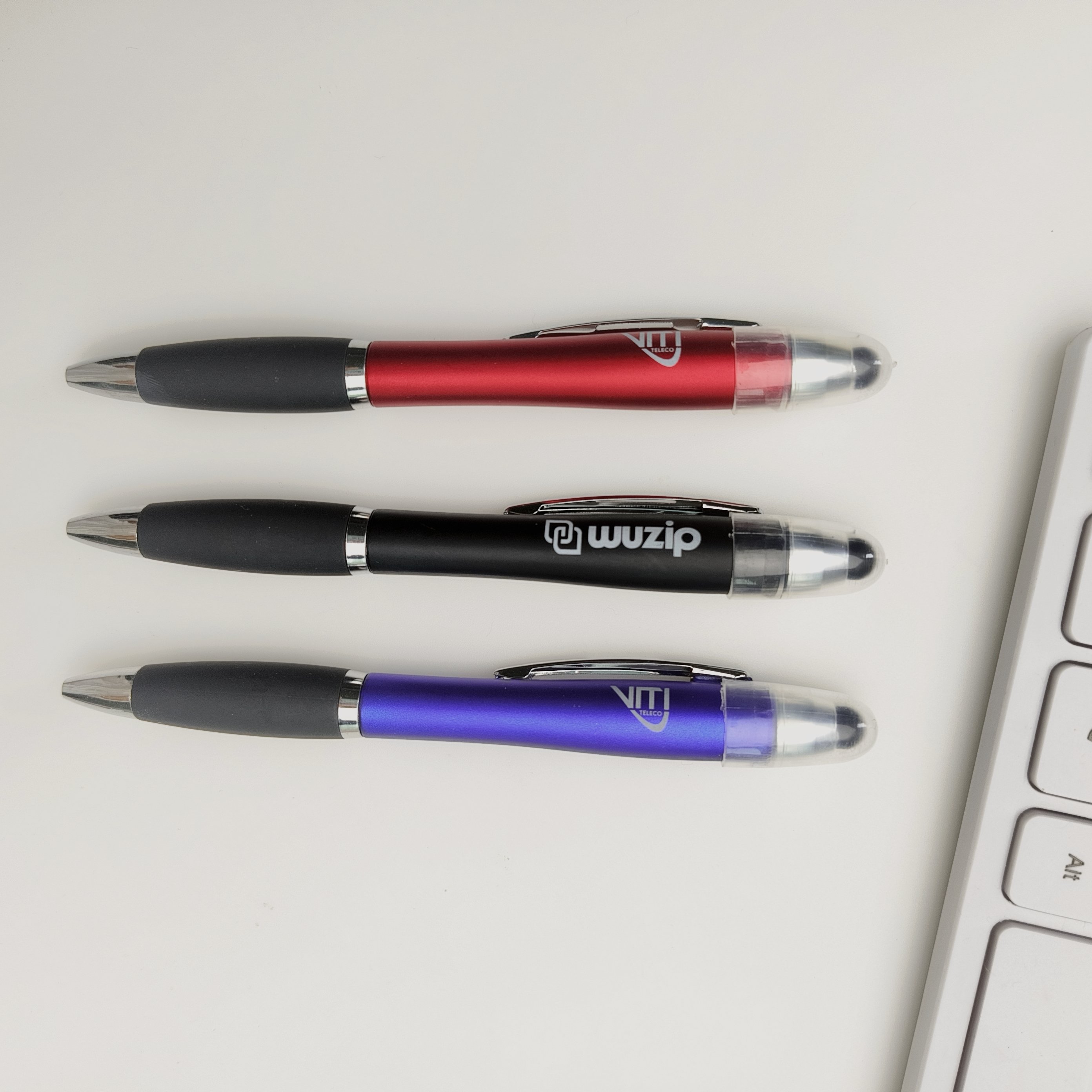 Customized LED Light Advertising Novelty Ballpoint Pen Multifunctional Business Gifts Laser Logo