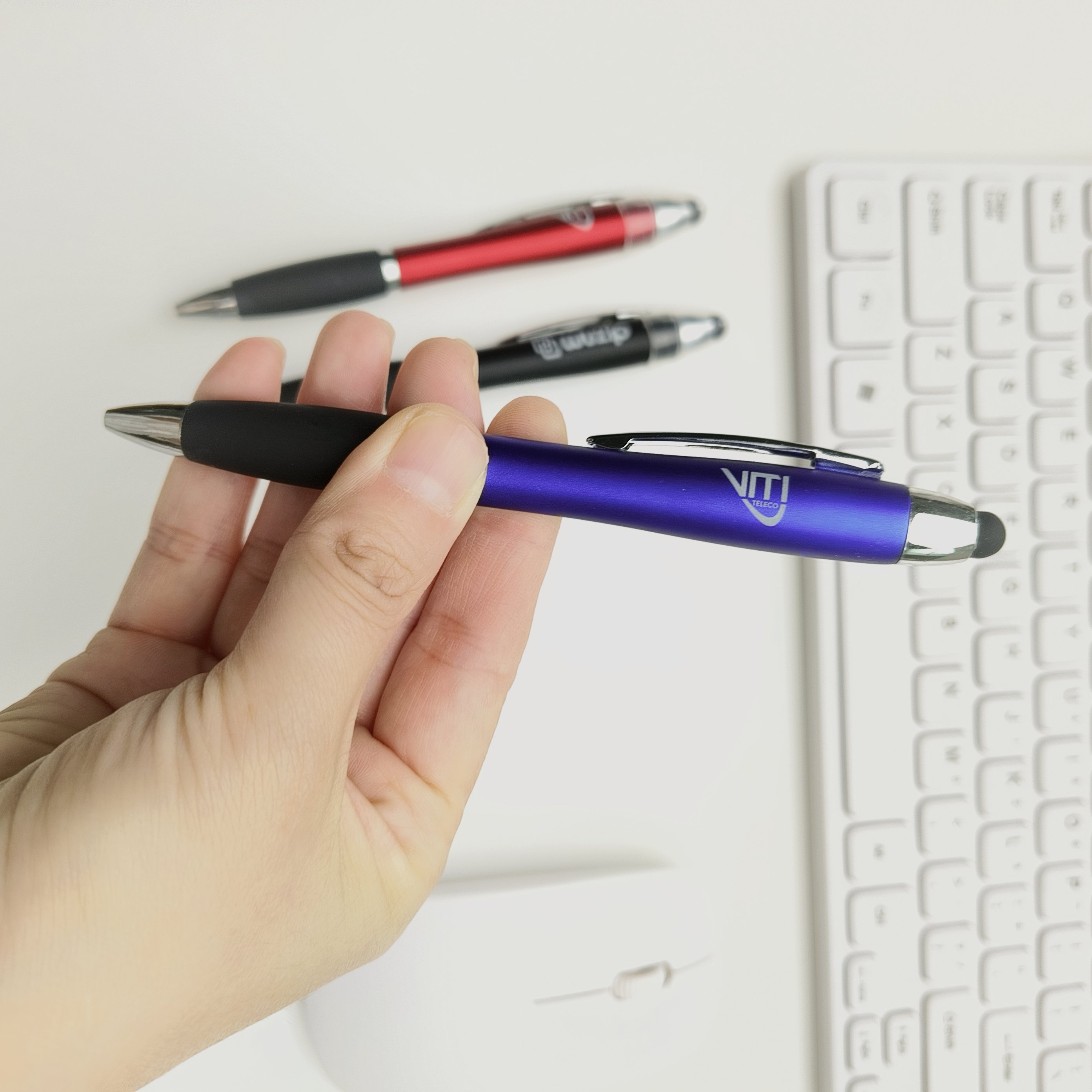 Customized LED Light Advertising Novelty Ballpoint Pen Multifunctional Business Gifts Laser Logo