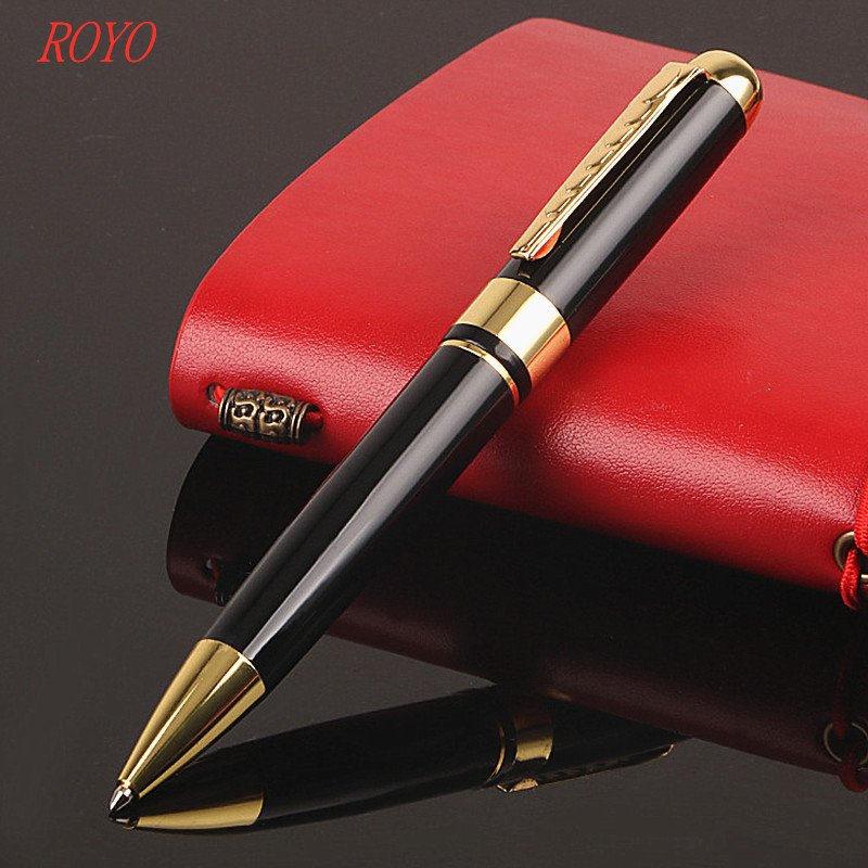 High Quality Plated Gold And Silver Pen Heavy Metal Pen Luxury Ball Pen Customized Logo- B-8026