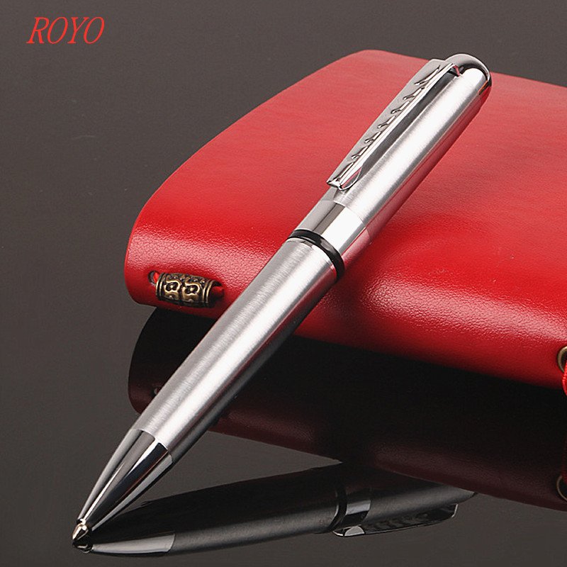 High Quality Plated Gold And Silver Pen Heavy Metal Pen Luxury Ball Pen Customized Logo- B-8026