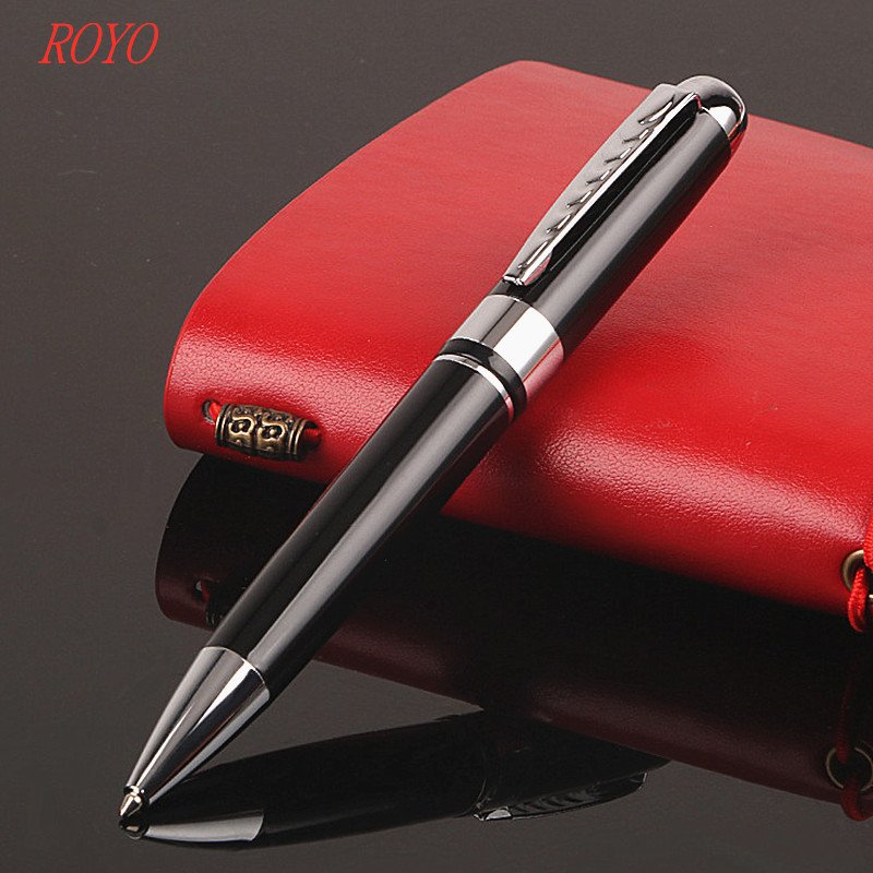 High Quality Plated Gold And Silver Pen Heavy Metal Pen Luxury Ball Pen Customized Logo- B-8026
