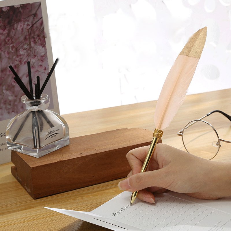 Creative cute feather ballpoint signature pen advertising promotional gifts Birthday gifts atomic pen manufacturers wholesale