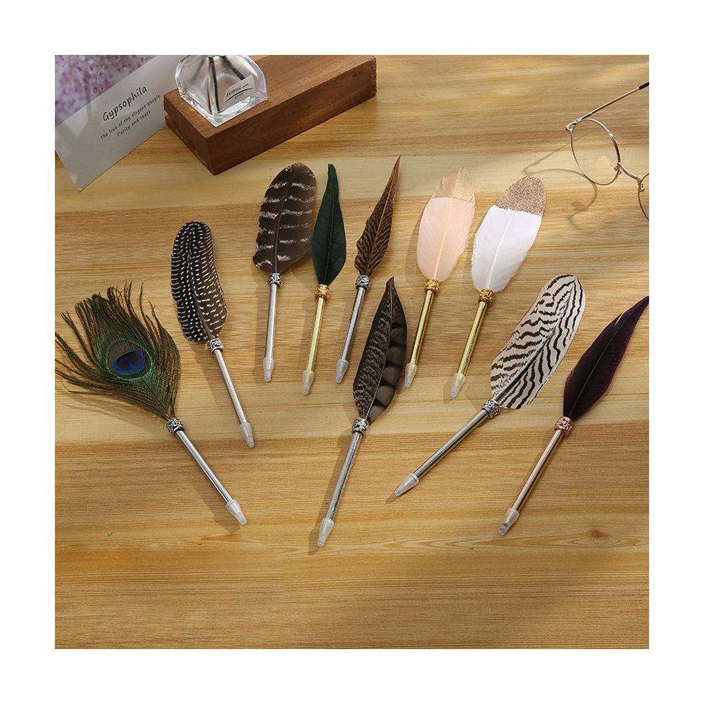 Creative cute feather ballpoint signature pen advertising promotional gifts Birthday gifts atomic pen manufacturers wholesale