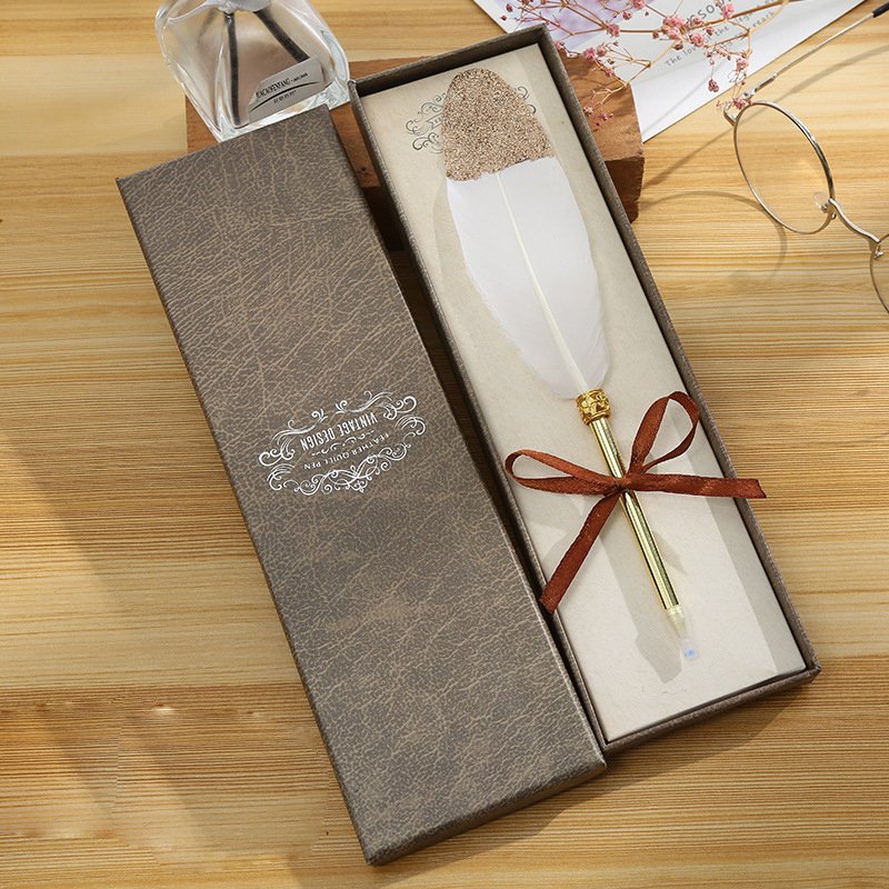 Creative cute feather ballpoint signature pen advertising promotional gifts Birthday gifts atomic pen manufacturers wholesale