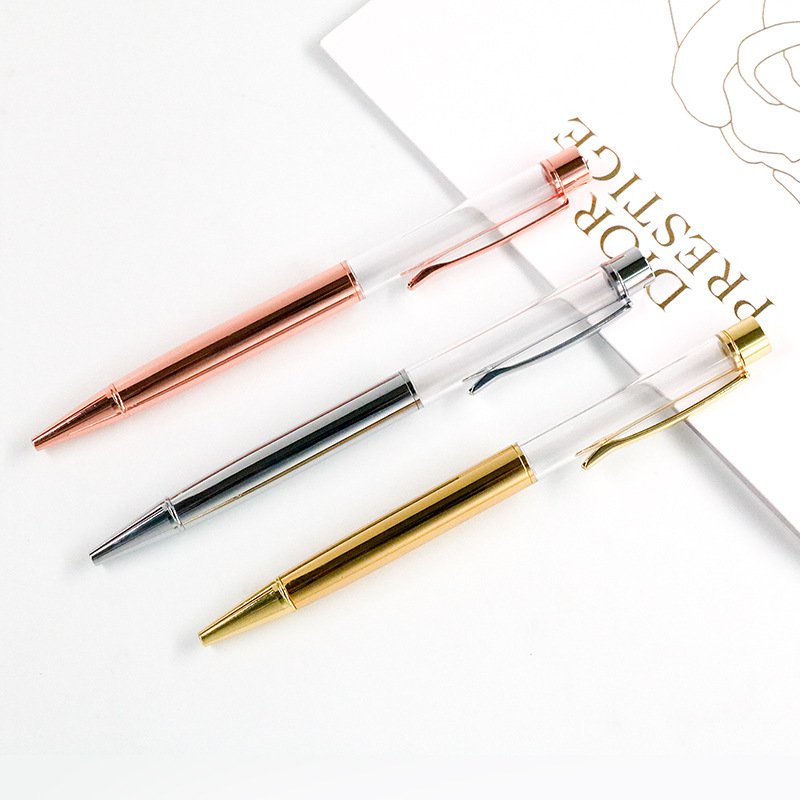 Hot Sales DIY Empty Aluminium Tube Pens Personalized Custom Logo Blank Ballpoint DIY Pens