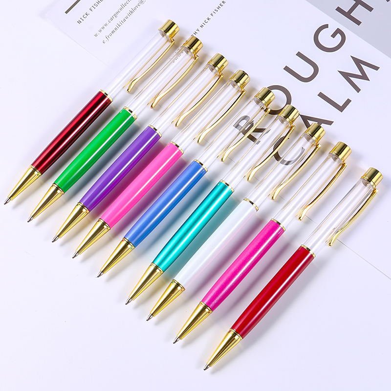 Hot Sales DIY Empty Aluminium Tube Pens Personalized Custom Logo Blank Ballpoint DIY Pens