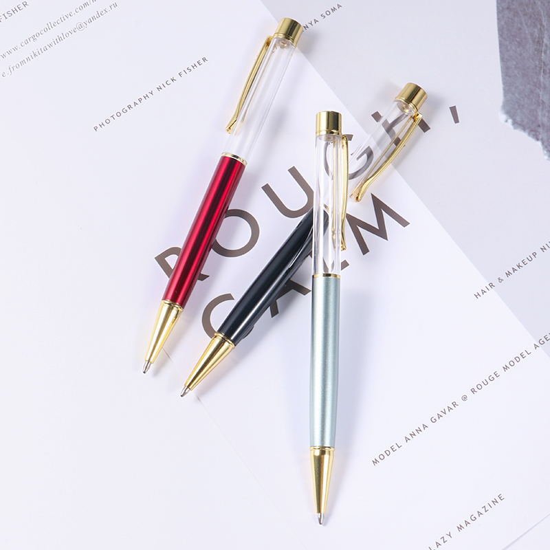 Hot Sales DIY Empty Aluminium Tube Pens Personalized Custom Logo Blank Ballpoint DIY Pens