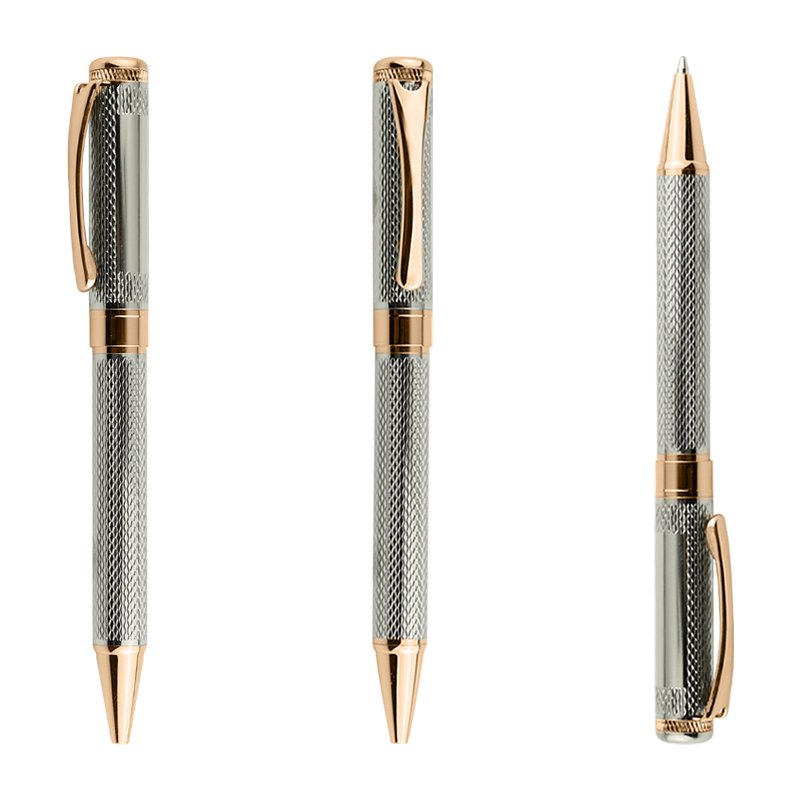 New Design Rose Gold with Black Metal Brass Ball Point Pens Supports Custom LOGO / COLOR service