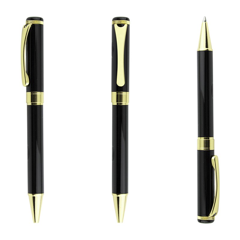 New Design Rose Gold with Black Metal Brass Ball Point Pens Supports Custom LOGO / COLOR service