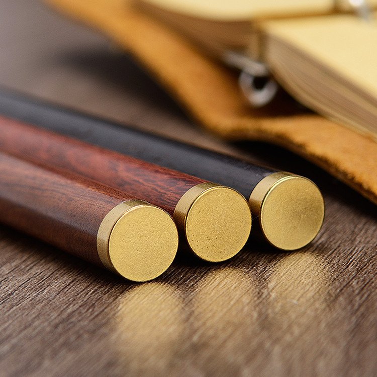 Cheap Wholesale Mahogany Ballpoint Pen Premium Brass Metal Advertising Pen Office Supplies Festival Gift Rosewood Sandalwood Pen