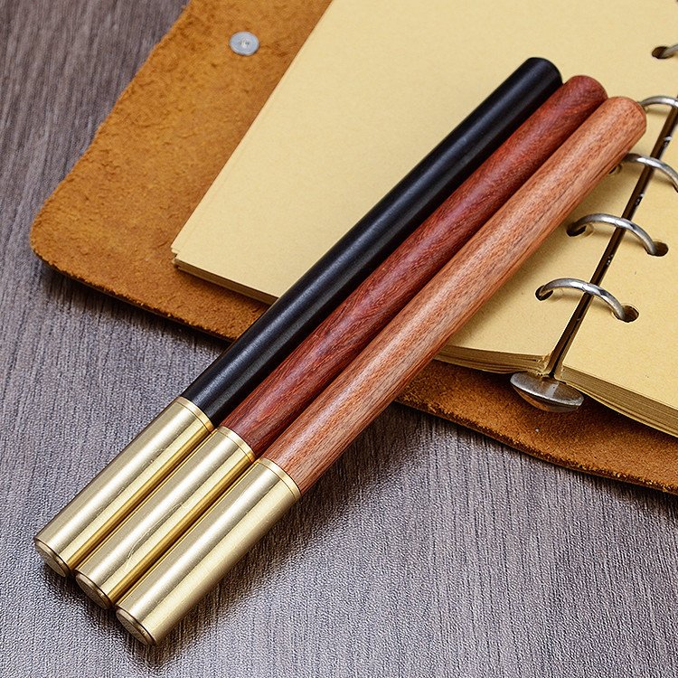 Cheap Wholesale Mahogany Ballpoint Pen Premium Brass Metal Advertising Pen Office Supplies Festival Gift Rosewood Sandalwood Pen