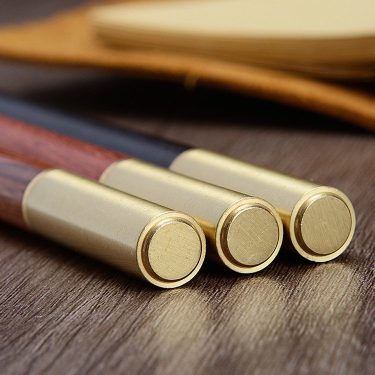 Cheap Wholesale Mahogany Ballpoint Pen Premium Brass Metal Advertising Pen Office Supplies Festival Gift Rosewood Sandalwood Pen