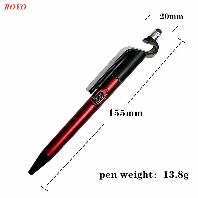 Multi-functional 6 in 1 Tool Pens With Phone Holder Stylus Touch Ballpoint Pen With Led Light And Screwdrivers Custom Logo Pens
