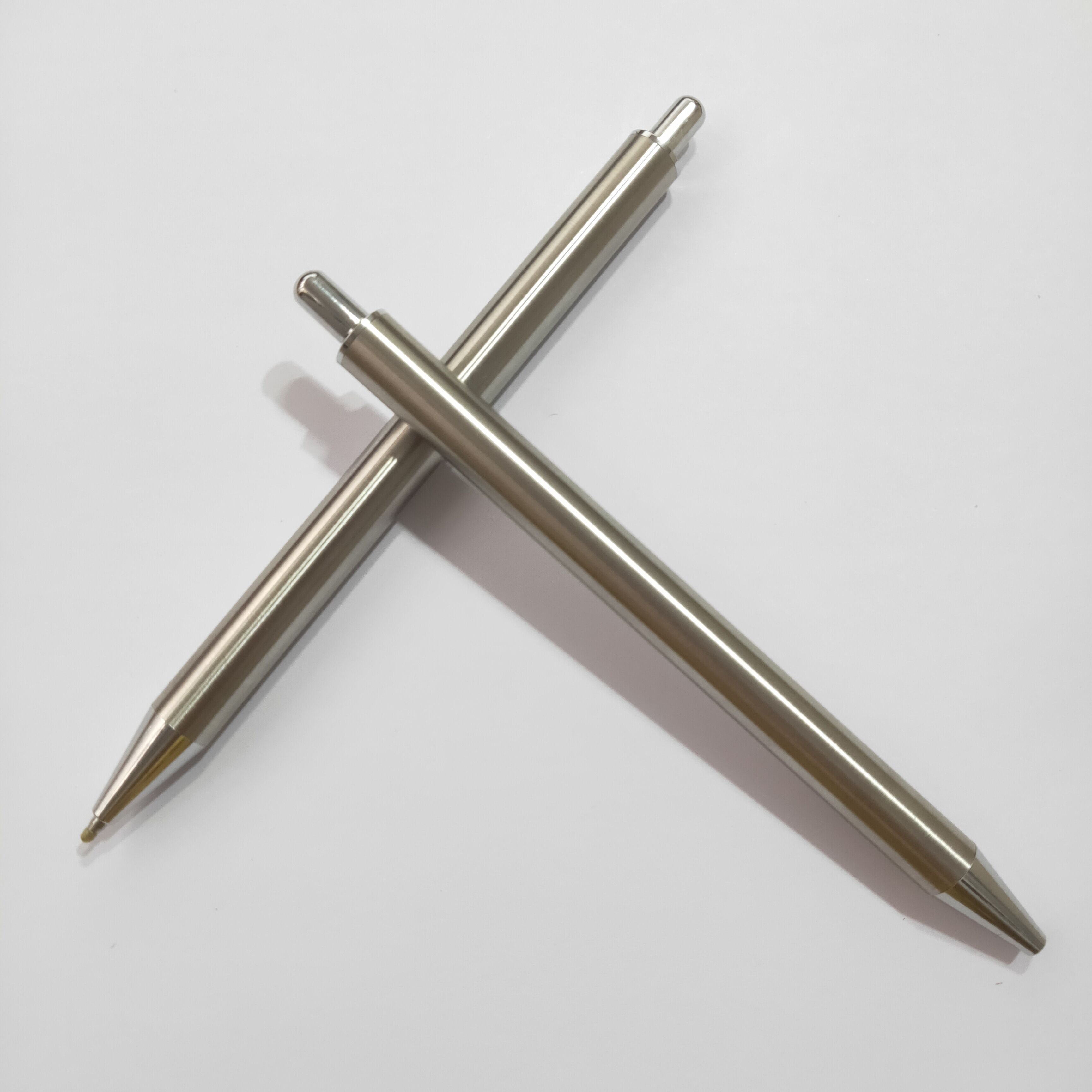 DIY Heat Transfer Sublimation Blank Gel Ink Click Silver Metal Pen Glitter Stainless Steel Pen