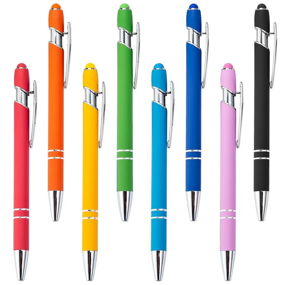 Promotional Novelty Luxury Metal Colored Pen Office Supplies Stationery Custom Stylus Ball Pens Branded Ballpoint Pens with logo