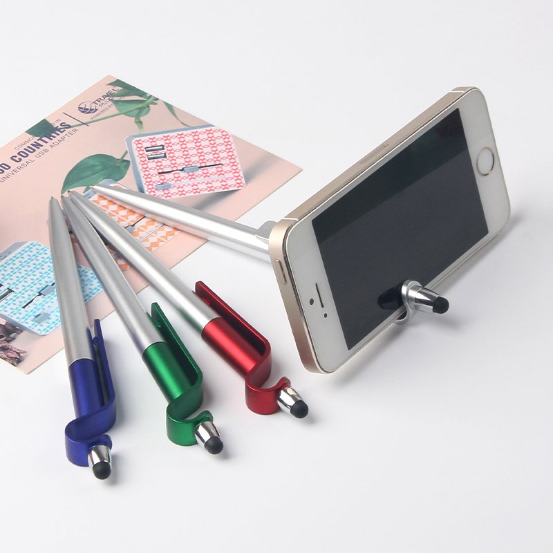 Personalized Promotion Cheap Mobile Phone Holder Plastic Stylus Promotional Pen 7 Days for Producing Ball Pen Silk Screen Print