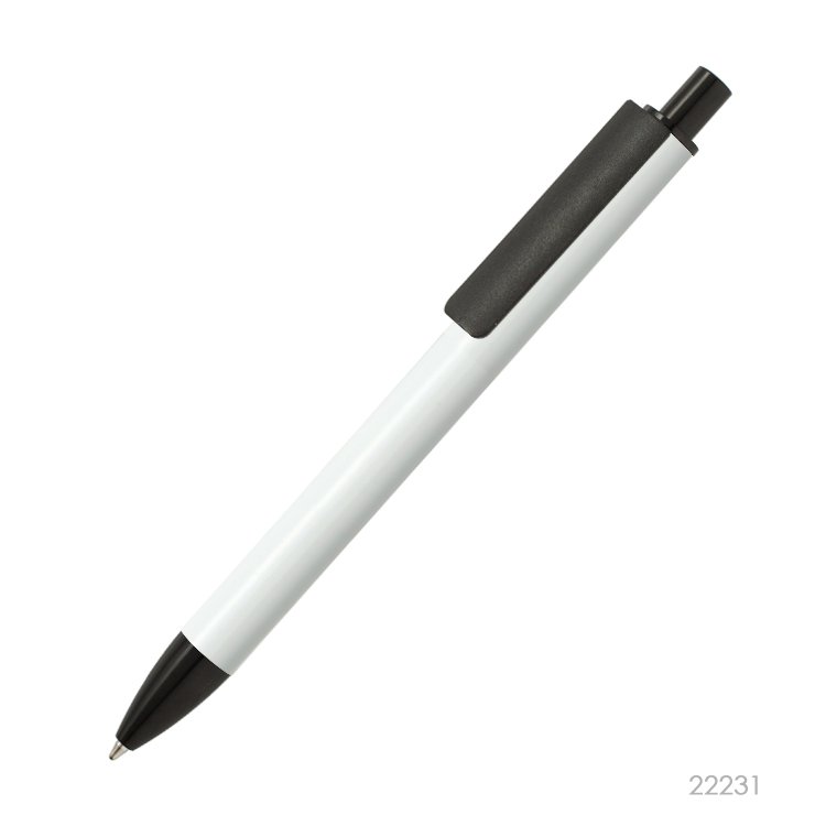 2023 Big Clip Sublimation Customized White Plastic or Metal Ball Pen Ballpoint Custom Logo Plastic