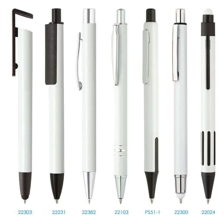 2023 Big Clip Sublimation Customized White Plastic or Metal Ball Pen Ballpoint Custom Logo Plastic