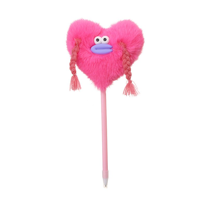 Cartoon and Funny Style Ballpoint Pen Plush Ballpoint Pen Kawaii Stationery Ballpoint Pens 4 Styles
